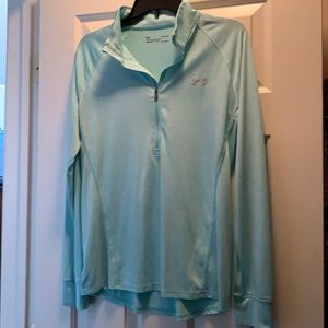 Ladies L 1/2 zip under armour heat gear top